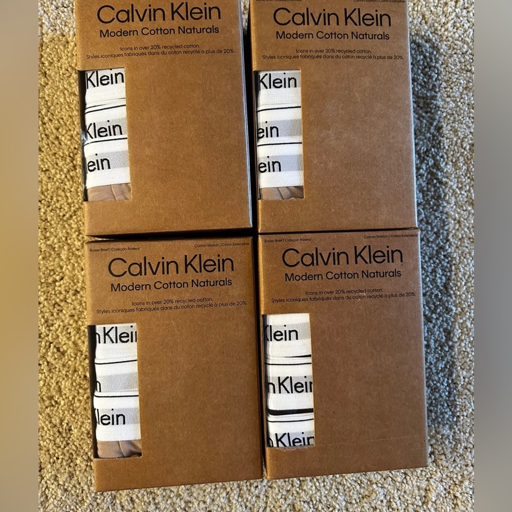 NIB, 3 Pack Calvin Klein Men's Cotton Stretch Boxer Brief Underwear  M XL